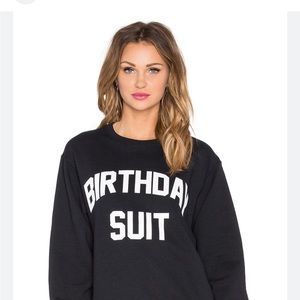 Private Party Birthday Suit Sweatshirt in Black